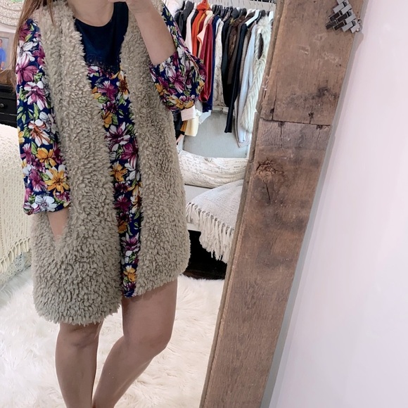 Simply Noelle tan teddy bear cardigan vest size large/XLarge - Picture 1 of 8
